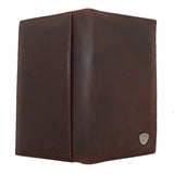 Ariat Western Mens Leather Shield Dark Copper Wallet Checkbook Cover - ILoveThatGift