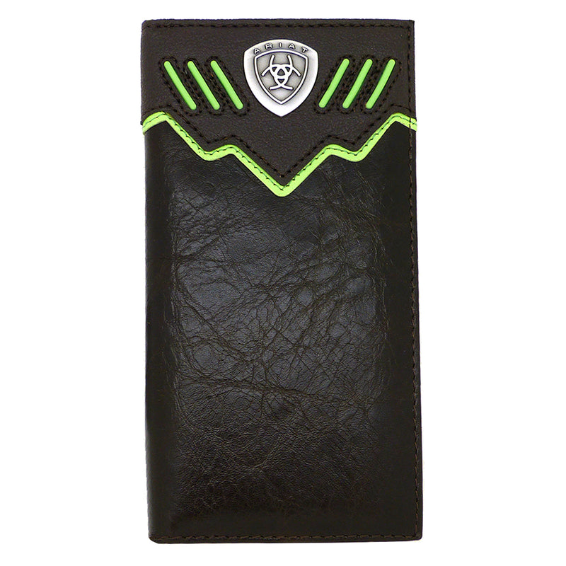 Ariat Western Mens Leather Shield Concho Rodeo Wallet - ILoveThatGift