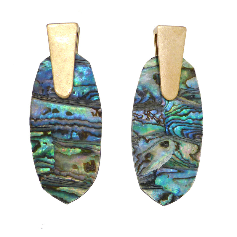 Kendra Scott *INSPIRED* Gold Earrings Abalone Aragon Style - ILoveThatGift