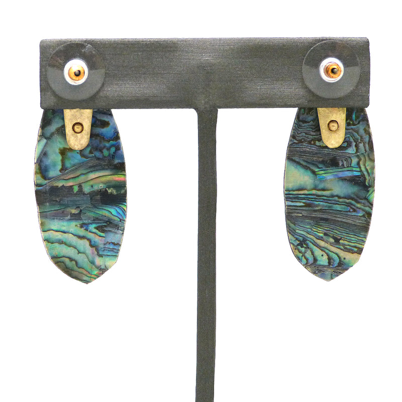 Kendra Scott *INSPIRED* Gold Earrings Abalone Aragon Style - ILoveThatGift