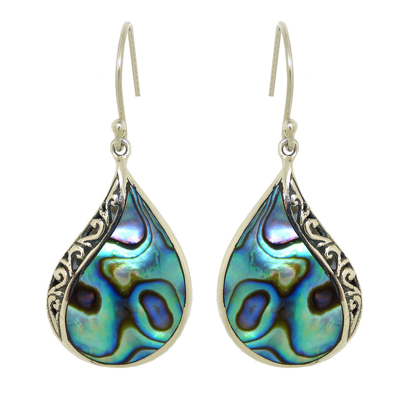 Sterling Silver 925 Bali Earrings with Abalone Shell by Bali Designs - ILoveThatGift