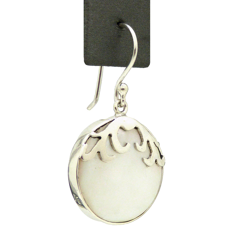 Sterling Silver 925 Bali Earrings with Mother of Pearl MOP Shell by Bali Designs - ILoveThatGift