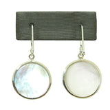Sterling Silver 925 Bali Earrings with Mother of Pearl MOP Shell by Bali Designs - ILoveThatGift