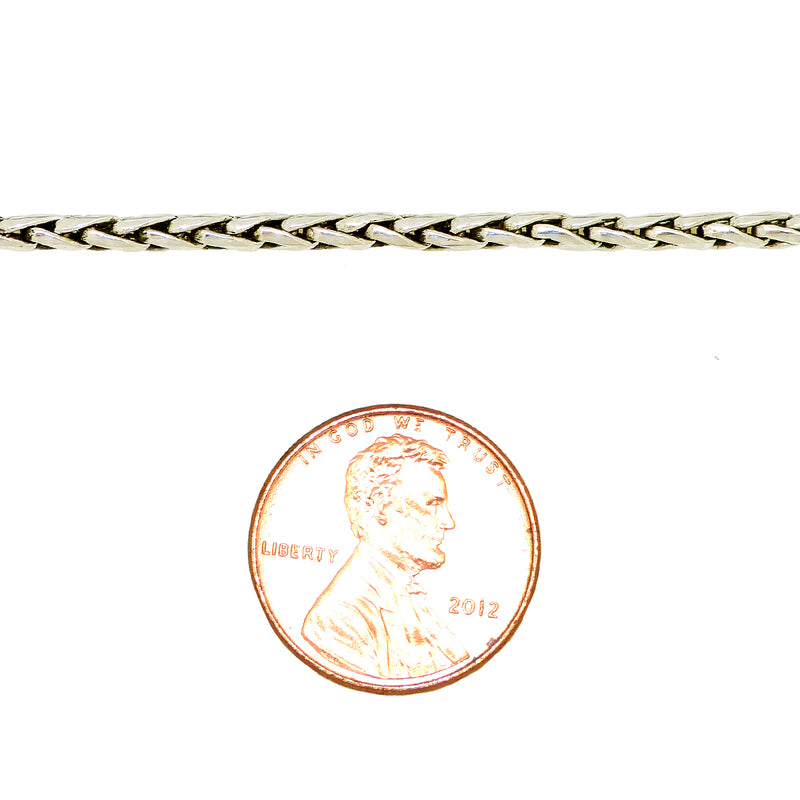 Sterling Silver Handmade 2.5mm Bali Foxtail Link Necklace with Hook Clasp - ILoveThatGift