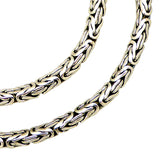 Sterling Silver Handmade 3mm Bali Byzantine Link Necklace with Hook Clasp - ILoveThatGift