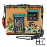 Mary Frances Adobe Pueblo House Embellished Western Theme Gecko Novelty Handbag 18418 - ILoveThatGift