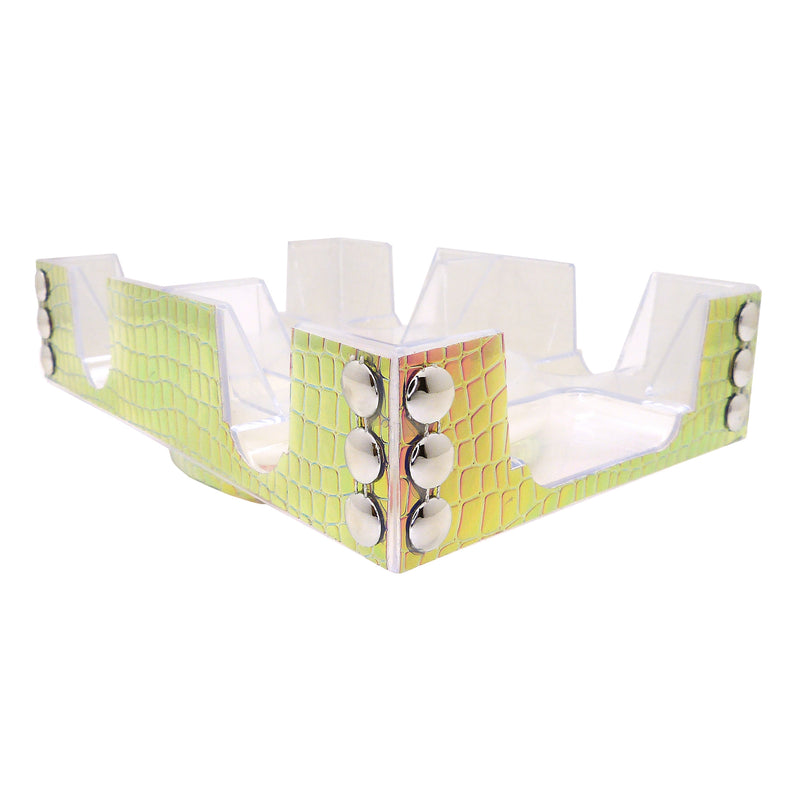 Custom Faux Alligator Holographic Decorated Canasta Spinning Tray - ILoveThatGift