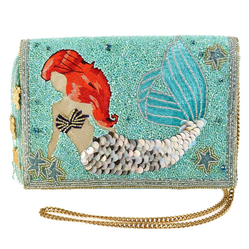 Mary Frances Ariel Disney The Little Mermaid Beaded Cross body Clutch - ILoveThatGift