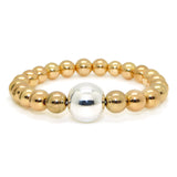 Simon Sebbag Stretch Round Gold Bracelet with Hematite Bead B101RGH - ILoveThatGift