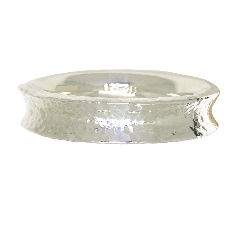 Simon Sebbag Concave Hammered Round Sterling Silver 925 Bracelet B1218 SS Bangle - ILoveThatGift