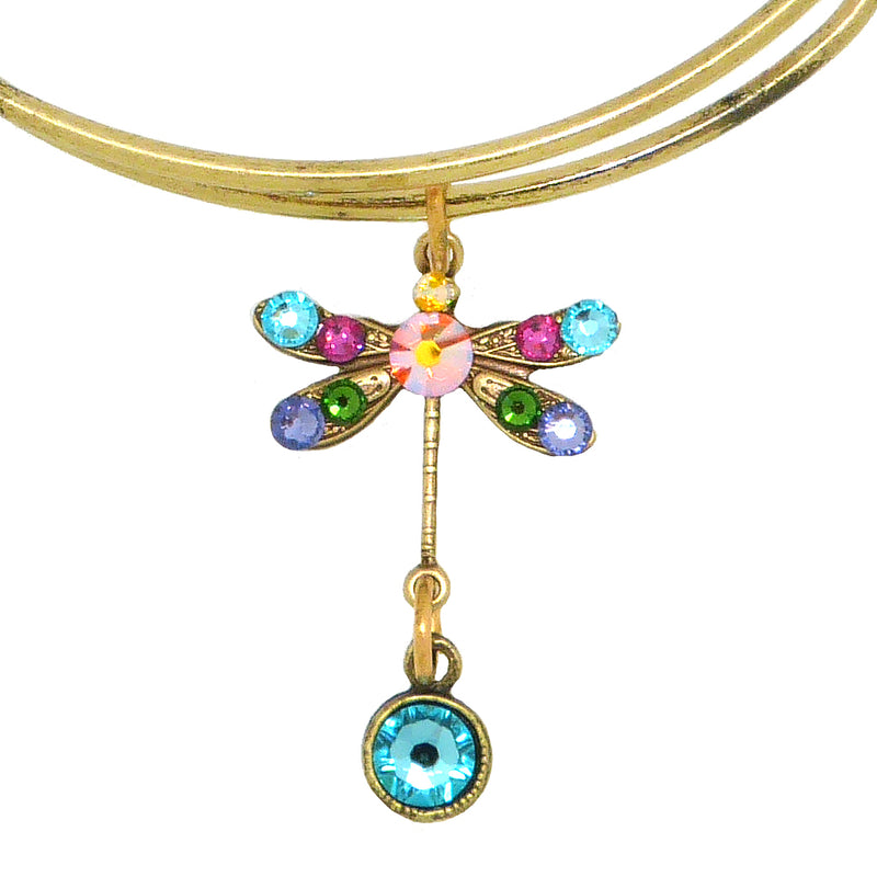 Anne Koplik Swarovski® Dragonfly Inspire Charm Bangle Bracelet BBG002LTU - ILoveThatGift