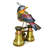 Mullanium Silver Ear Mesia Bird on Binoculars Artists Jim Tori Mullan Steampunk Handmade - ILoveThatGift
