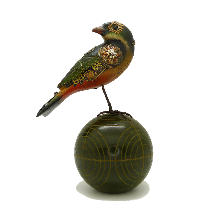 Mullanium Black Manakin Bird Fancy Ball Artists Jim Tori Mullan Handmade B810 - ILoveThatGift
