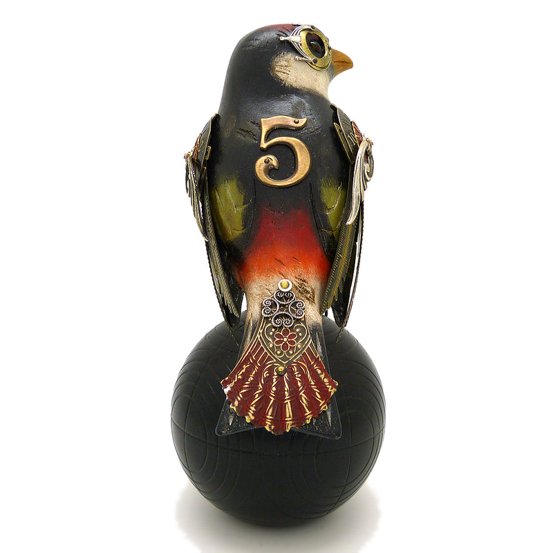 Mullanium Black Manakin Bird Fancy Ball Artists Jim Tori Mullan Steampunk Handmade - ILoveThatGift