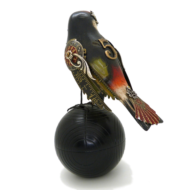 Mullanium Black Manakin Bird Fancy Ball Artists Jim Tori Mullan Steampunk Handmade - ILoveThatGift