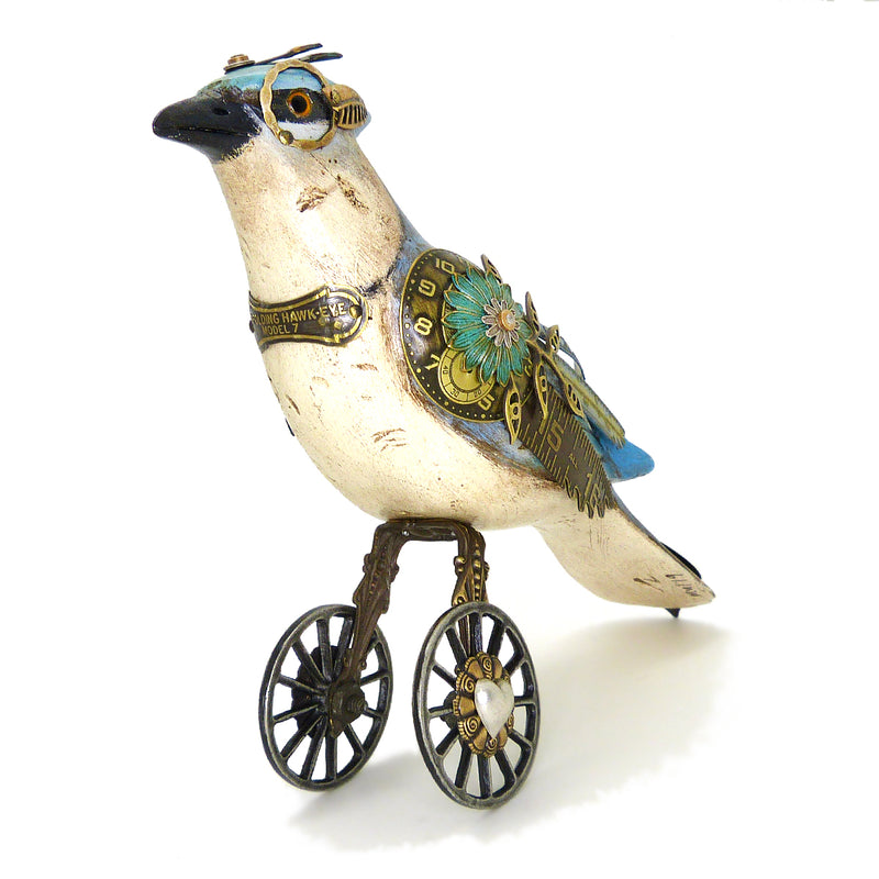 Mullanium Blue Jay Wheels Artists Jim Tori Mullan Steampunk Handmade - ILoveThatGift