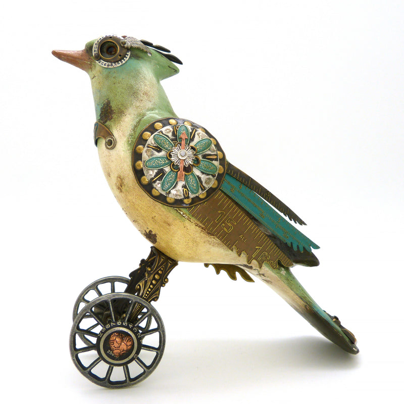Mullanium Blue Jay Wheels Artists Jim Tori Mullan Steampunk Handmade BD94 - ILoveThatGift