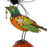 Mullanium Brown Teal Bird Croquet Ball Artists Jim Tori Mullan Steampunk Handmade - ILoveThatGift