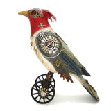 Mullanium Red Crested Cardinal Wheels Artists Jim Tori Mullan Steampunk Handmade - ILoveThatGift