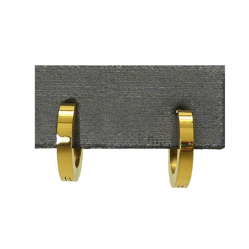 Tiny 14K Gold Plated Hoop Earrings 1/2 inch Trades Haim Shahar - ILoveThatGift