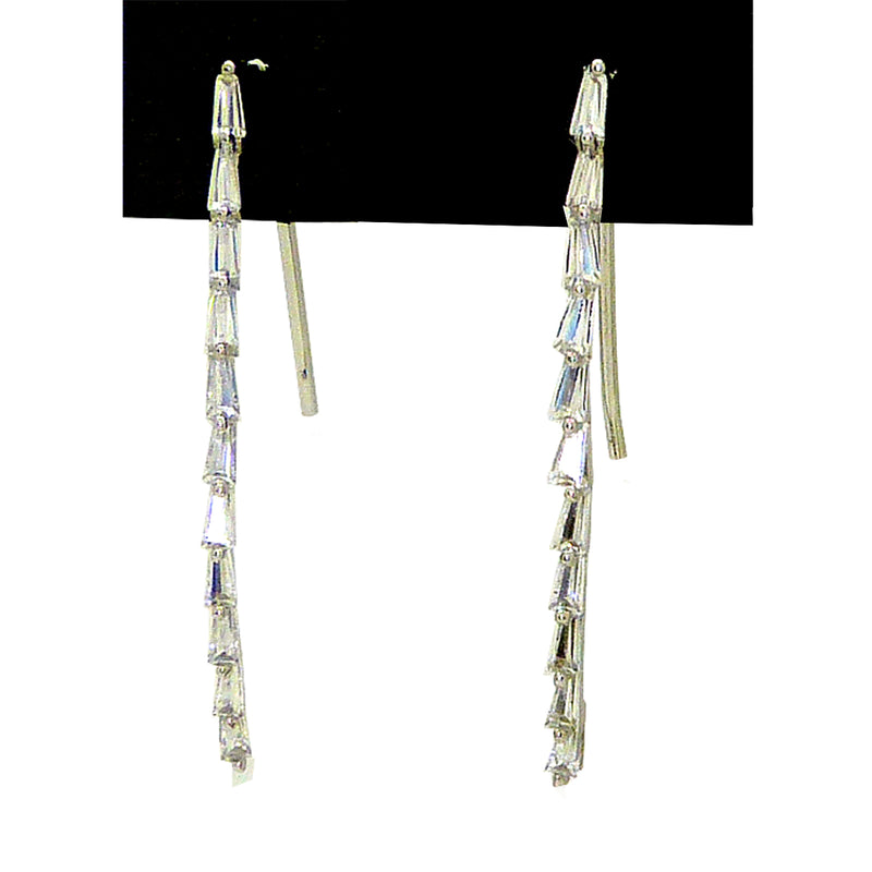 Lightning Strikes Twice Sterling Silver Plated Earrings Zig Zag Trades Haim Shahar - ILoveThatGift