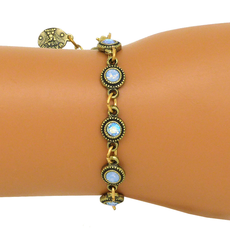 Anne Koplik Gold Air Opal Blue Stacked Drops Bracelet with Swarovski Crystal BR4722AIR - ILoveThatGift