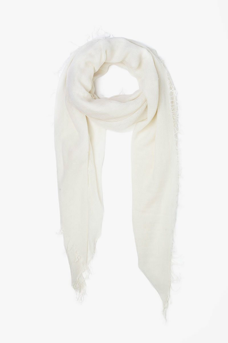 Chan Luu  Eggshell Off-White Cashmere And Silk Scarf - ILoveThatGift