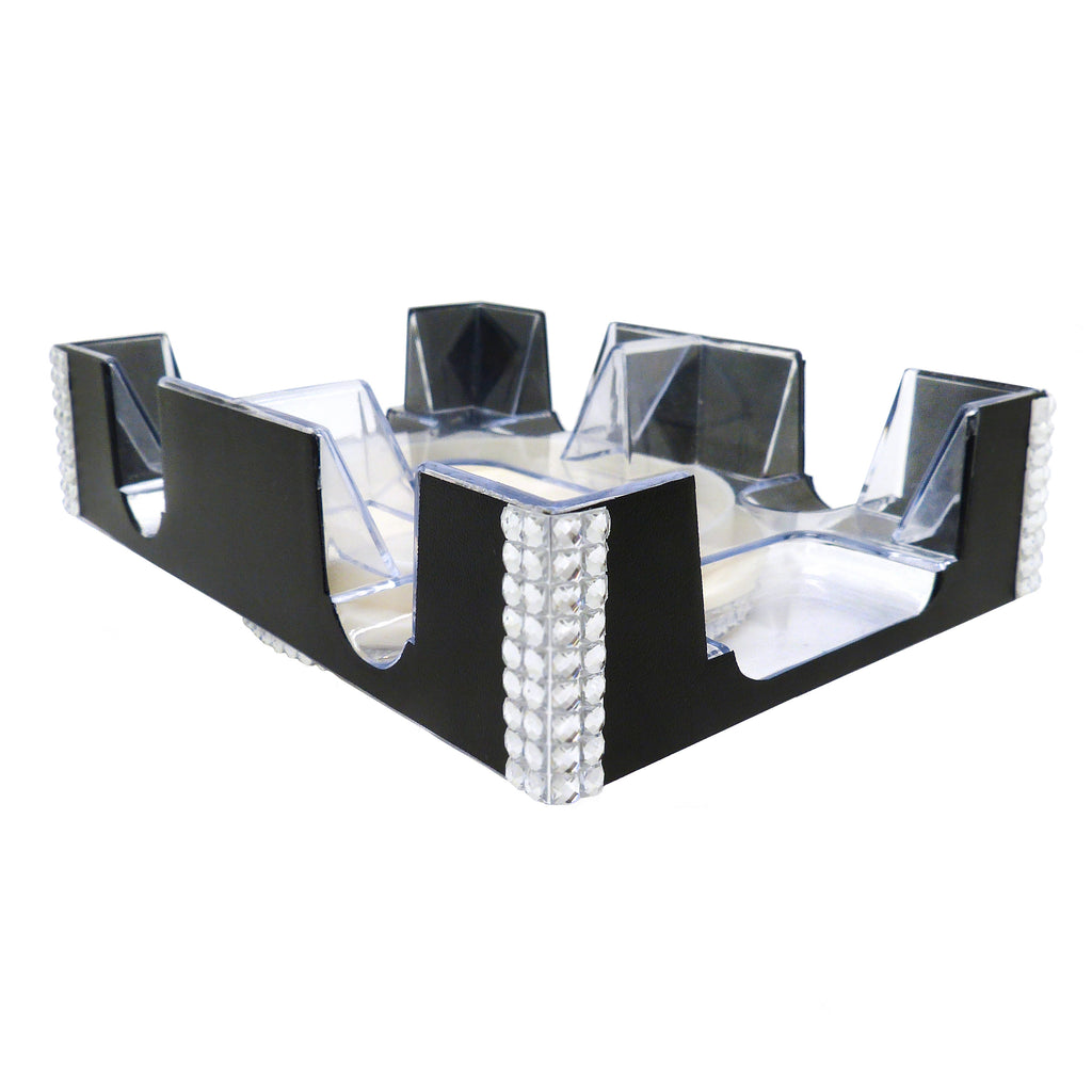 Custom Design Inspired Rhinestone Black Decorated Canasta Spinning Tray - ILoveThatGift