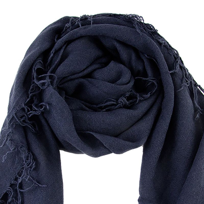 Chan Luu Scarf Soft Cashmere Silk Wrap Blue Nights & Duster Bag - ILoveThatGift