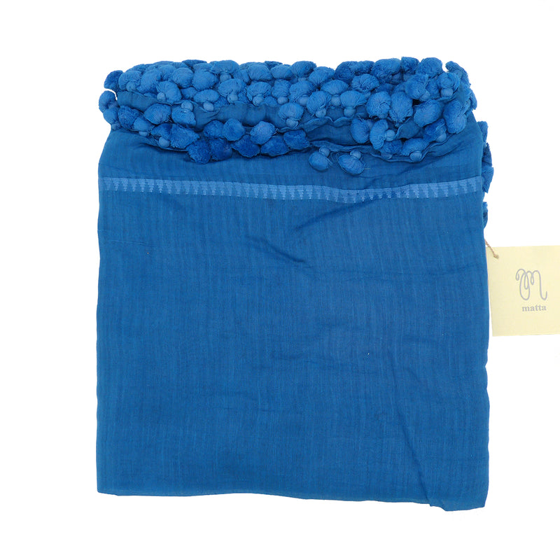 Matta NY Dupatta Shawl Scarf Bosforous Blue Large 100 x 200 cm - ILoveThatGift