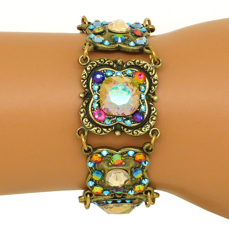 Anne Koplik Multicolor Bracelet Clovers Cushion Cut Swarovski Crystal BR4550MUL - ILoveThatGift