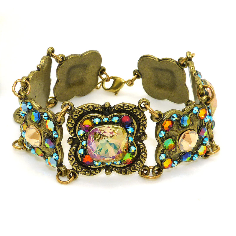 Anne Koplik Multicolor Bracelet Clovers Cushion Cut Swarovski Crystal BR4550MUL - ILoveThatGift