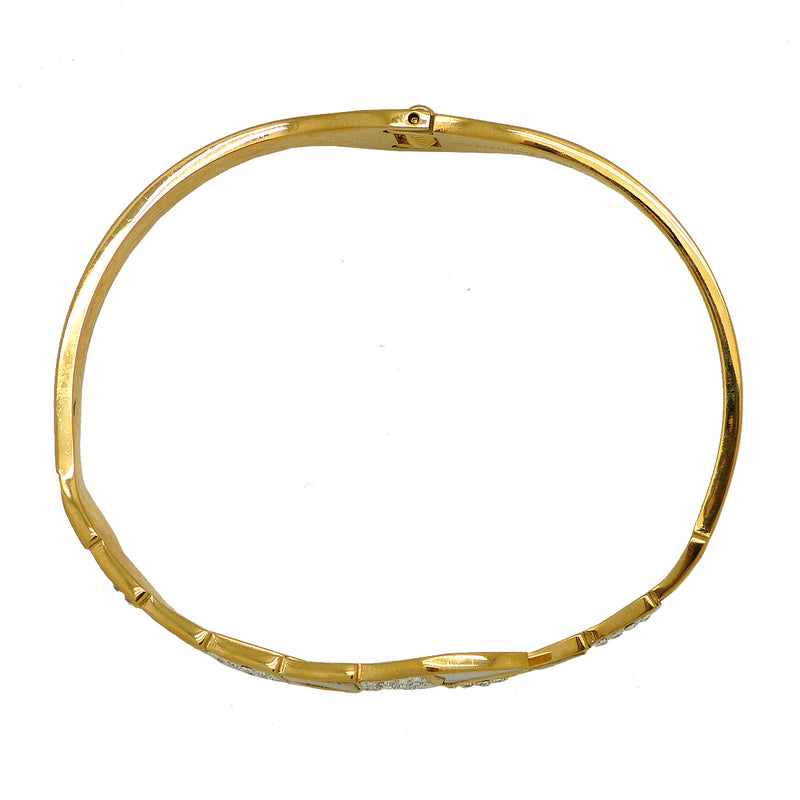 High Polished Gold Serpenti Serpant Crystal Bypass Hinged Bracelet Designer Inspired - ILoveThatGift