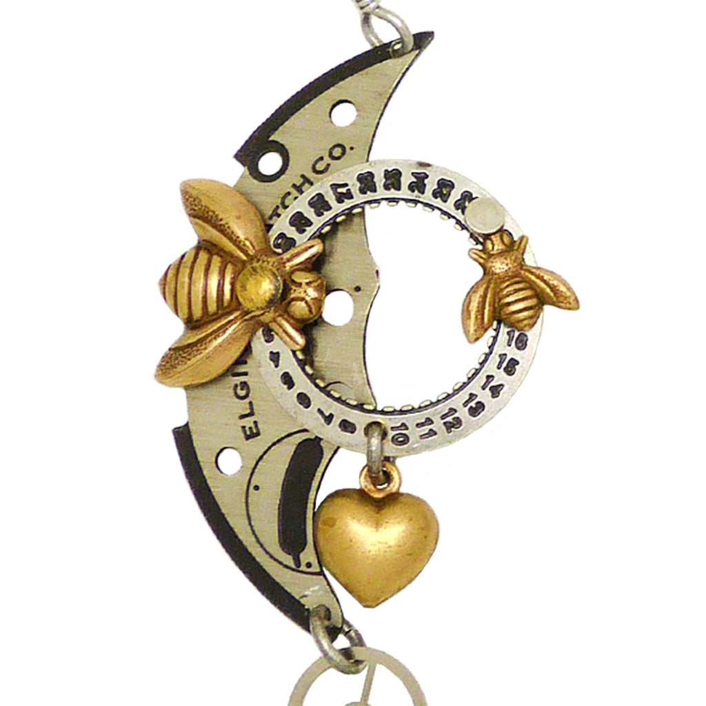 Mullanium Steampunk Earrings Clockwork Watch Parts Bumble Bee Handmade Artists Jim Tori Mullan - ILoveThatGift