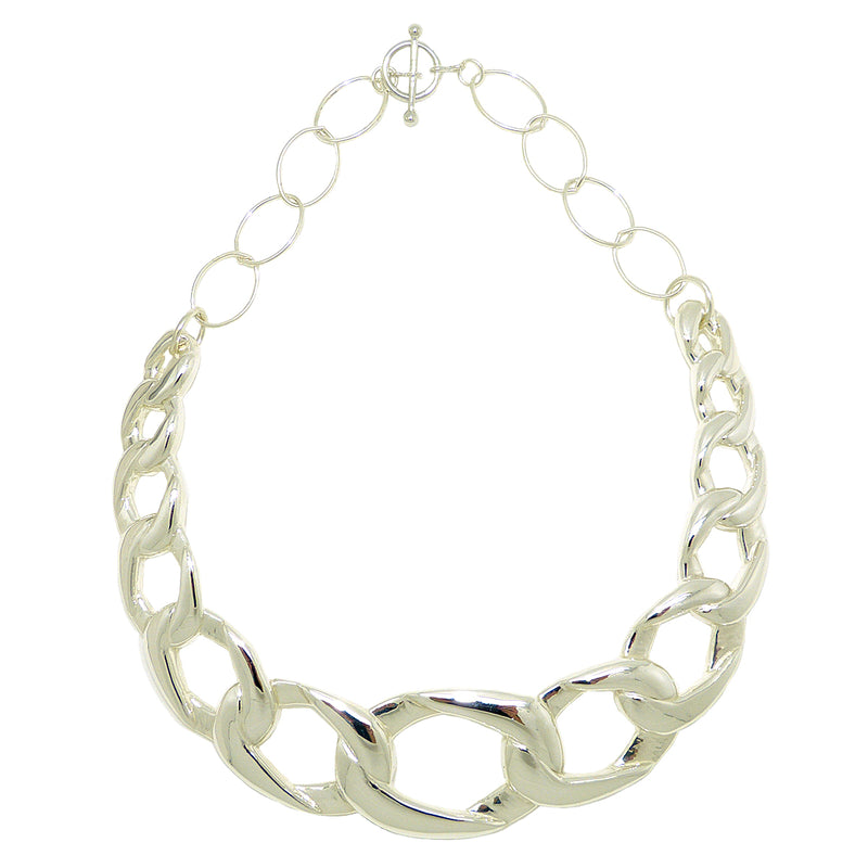 Simon Sebbag Collar Necklace Sterling Silver Chain  Link 19.5" Choker CH50S60 - ILoveThatGift