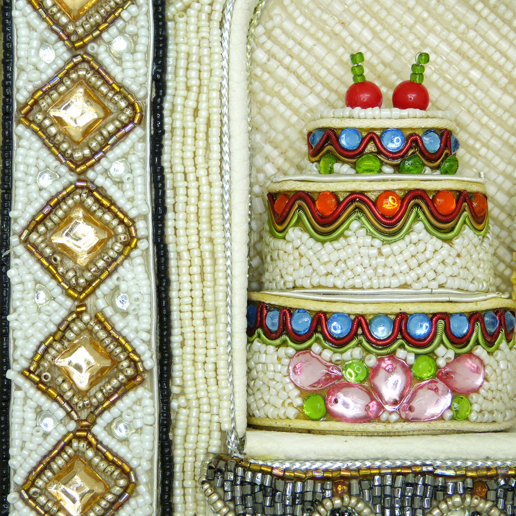 Mary Frances Cake Shop Beaded Top Handle Bridal Handbag 19-482 - ILoveThatGift