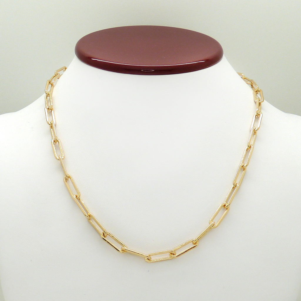 Carrie Paperclip 18K Gold Link Necklace 18" or 20"  by Sahira - ILoveThatGift