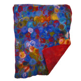 Handmade Felted Merino Wool Chiffon Scarf Wrap Pomegranate Moon Confetti 76" x 12" - ILoveThatGift