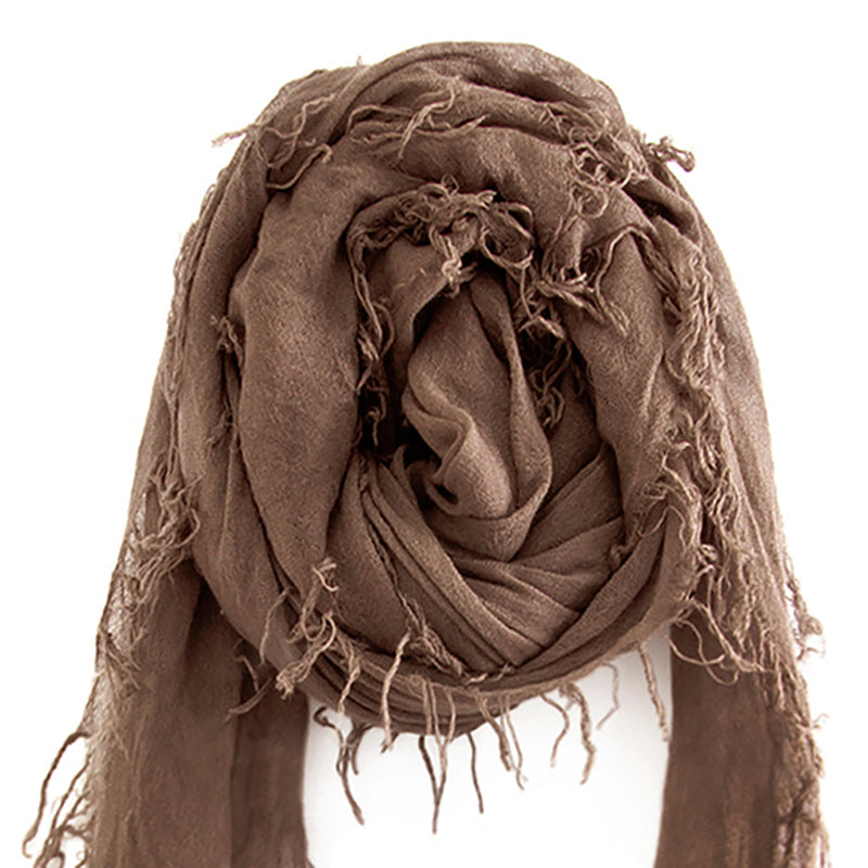 Chan Luu Scarf Soft Cashmere Silk Wrap Deep Taupe & Duster Bag - ILoveThatGift