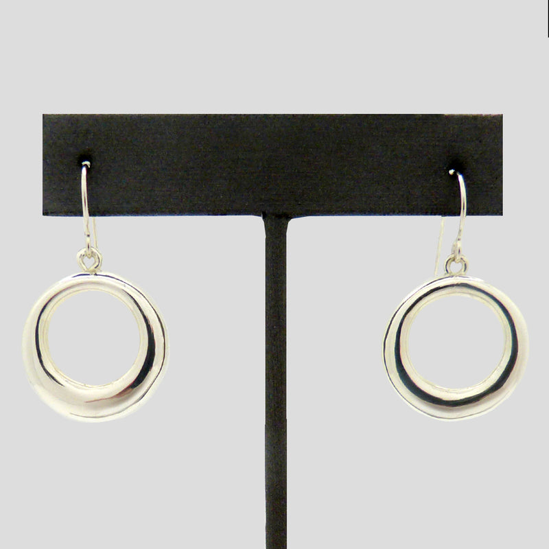Simon Sebbag Sterling Silver Mini Open Circle Dangle Earrings E232 - ILoveThatGift