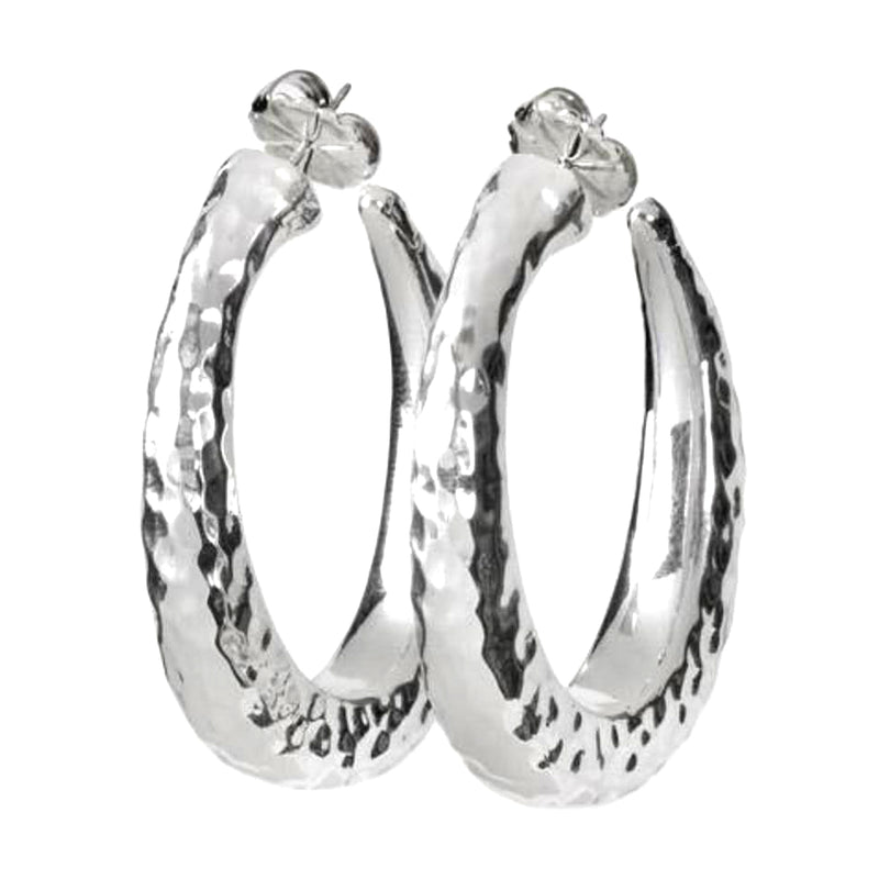 Simon Sebbag Sterling Silver 925 Hammered Hoop Earring E2600 - ILoveThatGift