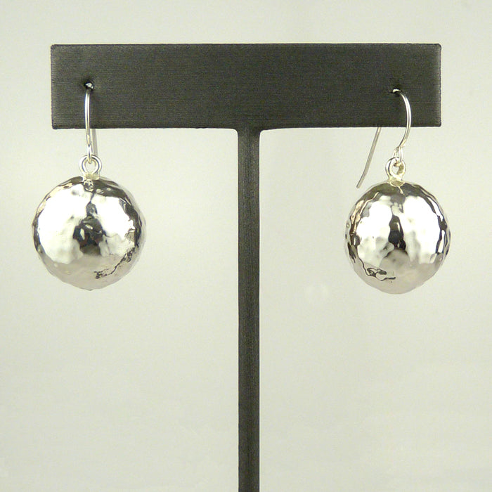 Simon Sebbag Sterling Silver Hammered Ball Wire Earrings E2611 - ILoveThatGift
