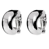 Simon Sebbag Sterling Silver 925 Smooth Clip-On Hoop Earrings 925 E2754