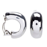 Simon Sebbag Sterling Silver 925 Smooth Clip-On Hoop Earrings 925 E2754
