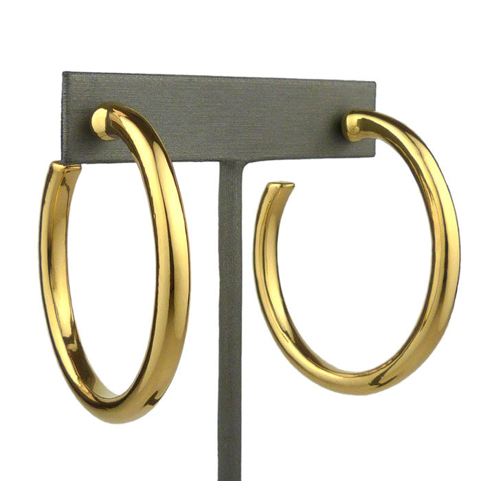 Simon Sebbag Gold Plated Sterling Silver 2 " Round Hoop Earring E2821G - ILoveThatGift