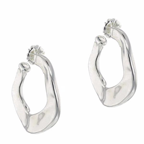 Simon Sebbag Wavy Round Thin Hoop Sterling Silver Earrings E2921 - ILoveThatGift