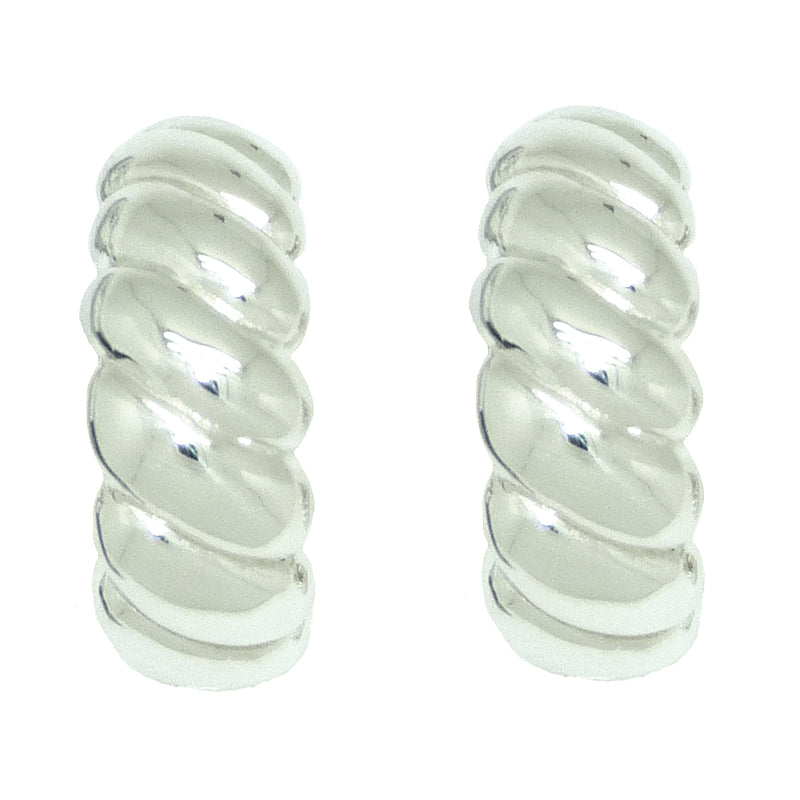 Simon Sebbag Sterling Silver 925 Roped Huggie Clipped  E2955CL - ILoveThatGift