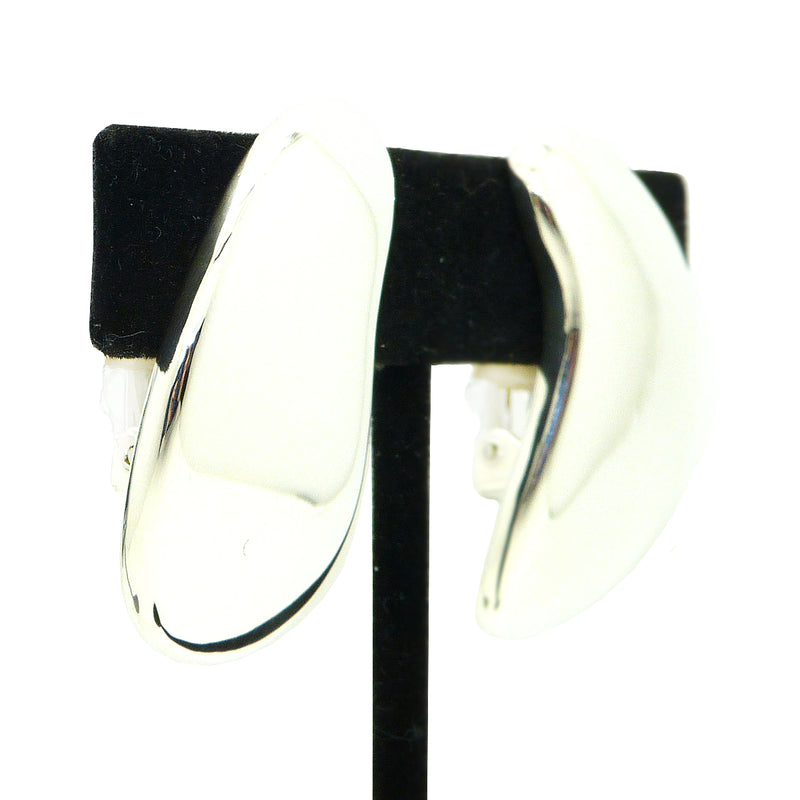 Simon Sebbag Smooth Abstract Sterling Silver Earring E2973 Clip - ILoveThatGift