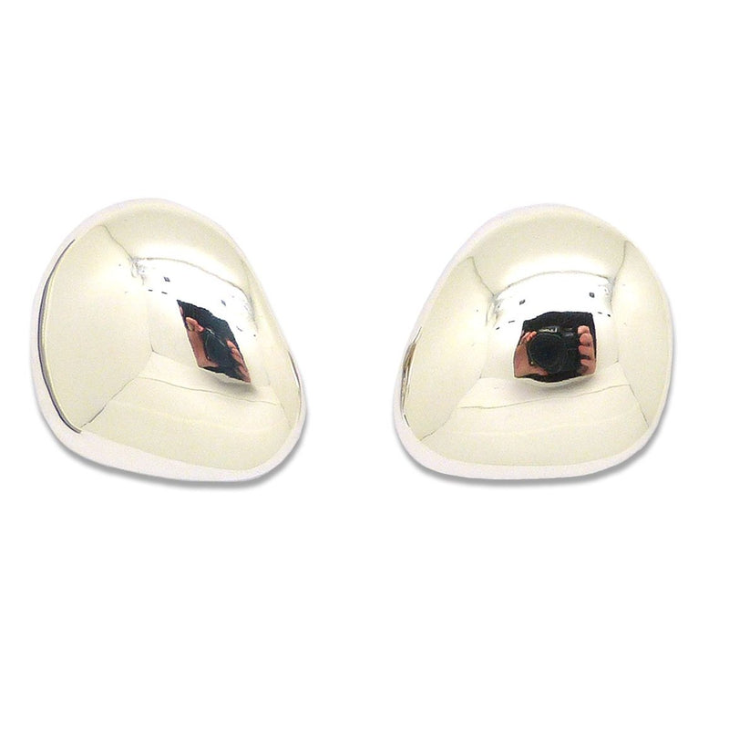 Simon Sebbag Smooth Large Sterling Silver Earring E2974 Clip - ILoveThatGift