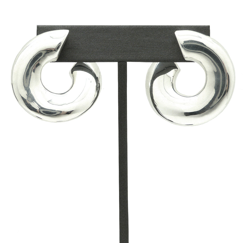 Simon Sebbag Sterling Silver Curved Abstract Pierced Earring E2986 - ILoveThatGift